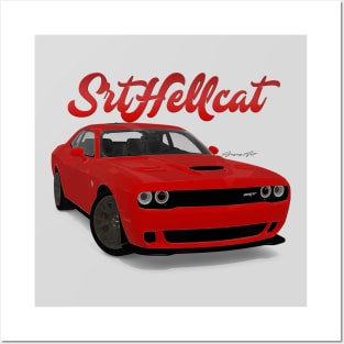 SRT HELLCAT Red Front Posters and Art